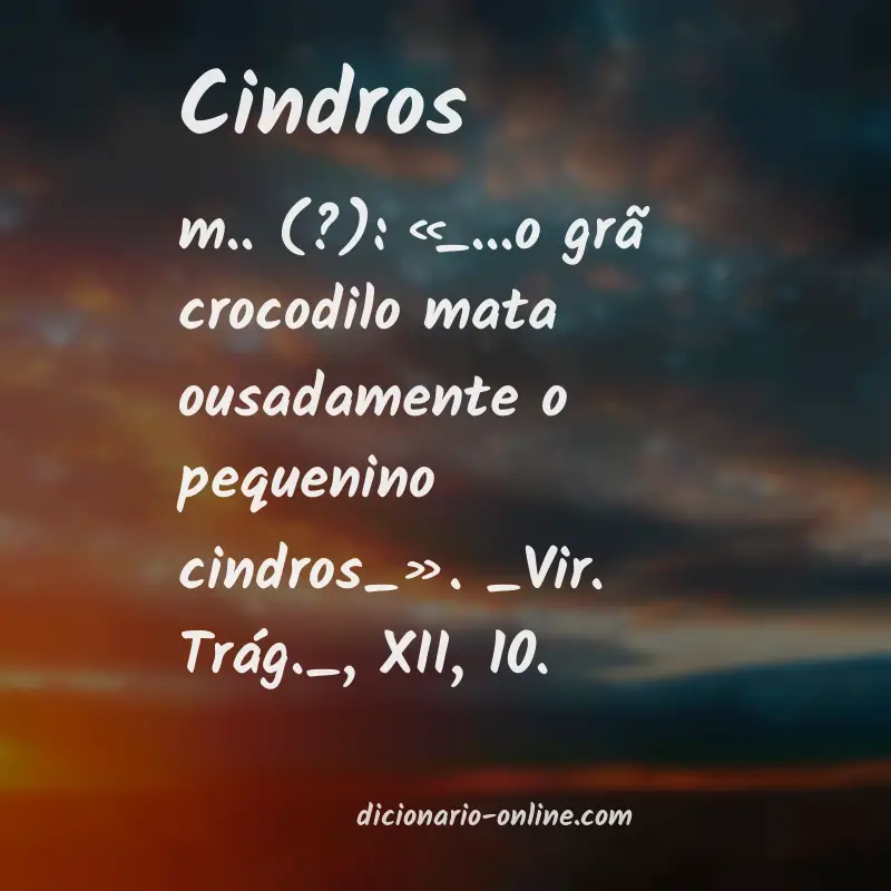 Significado de cindros