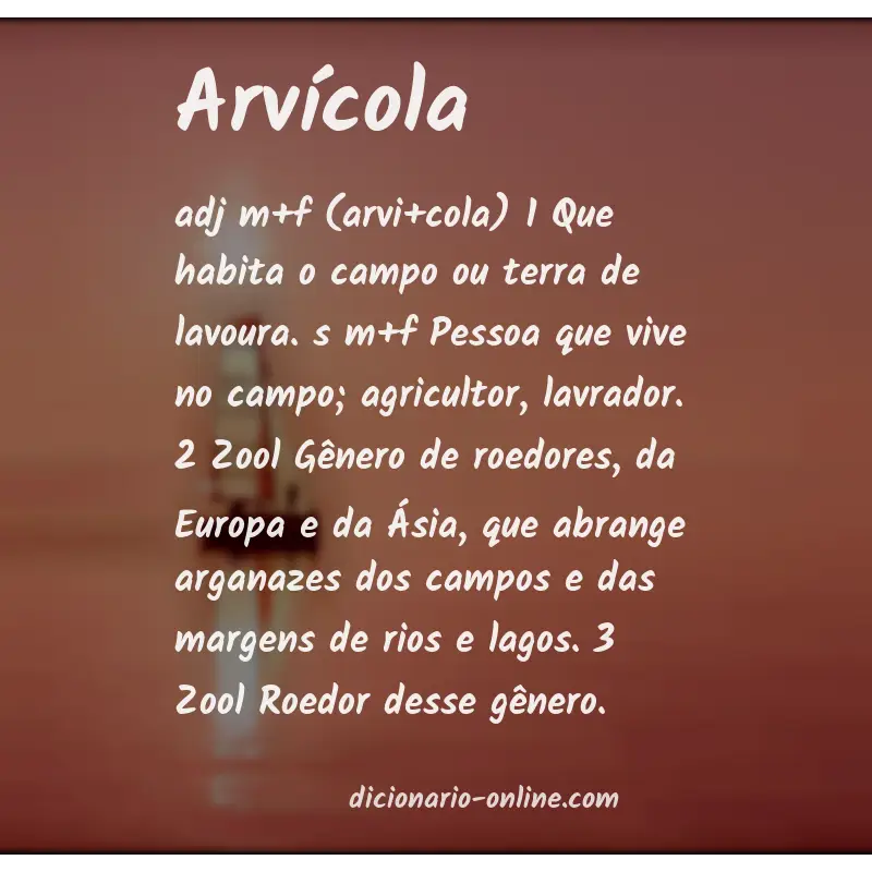 Significado de arvícola