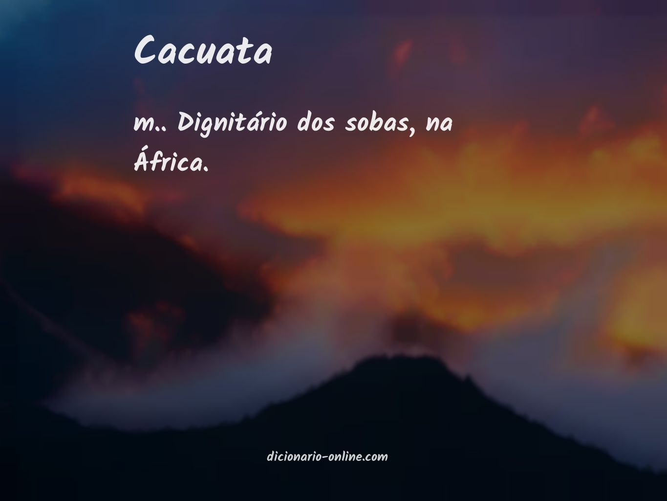 Significado de cacuata