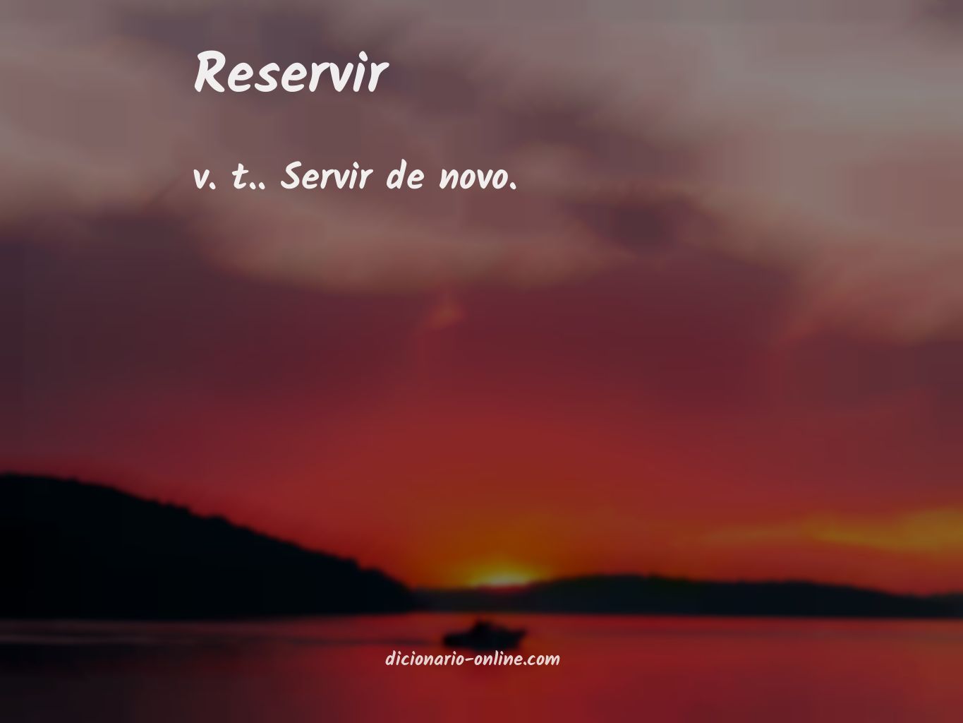 Significado de reservir