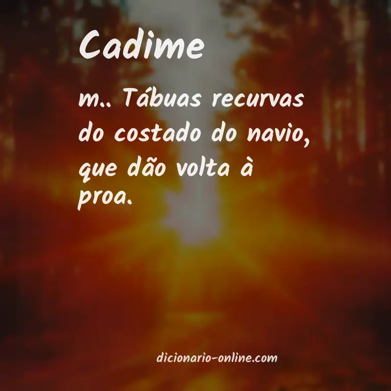 Significado de cadime