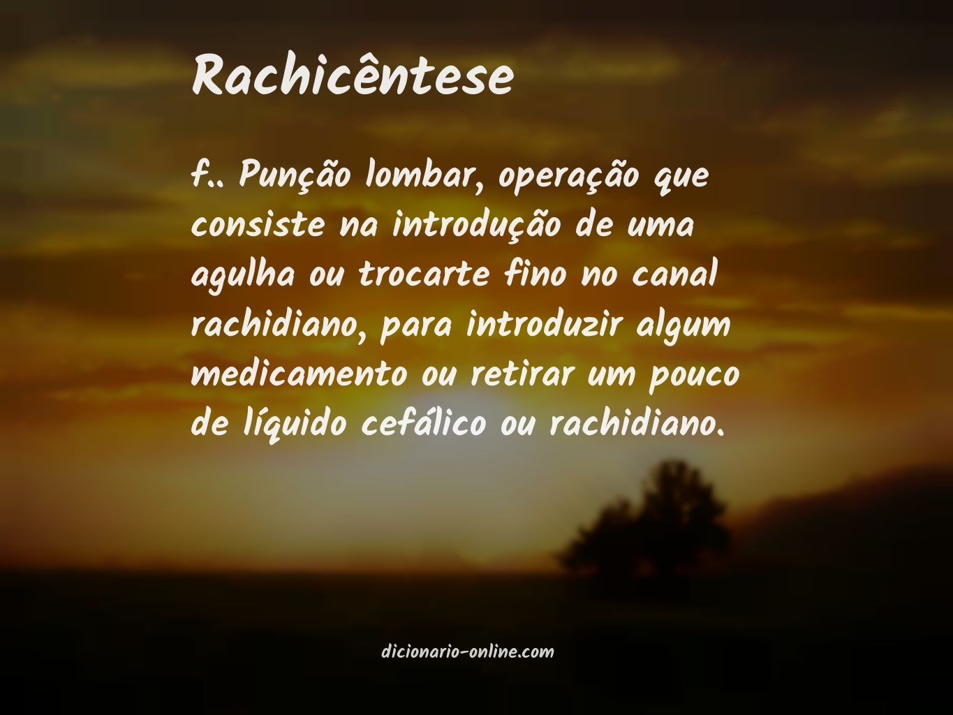 Significado de rachicêntese