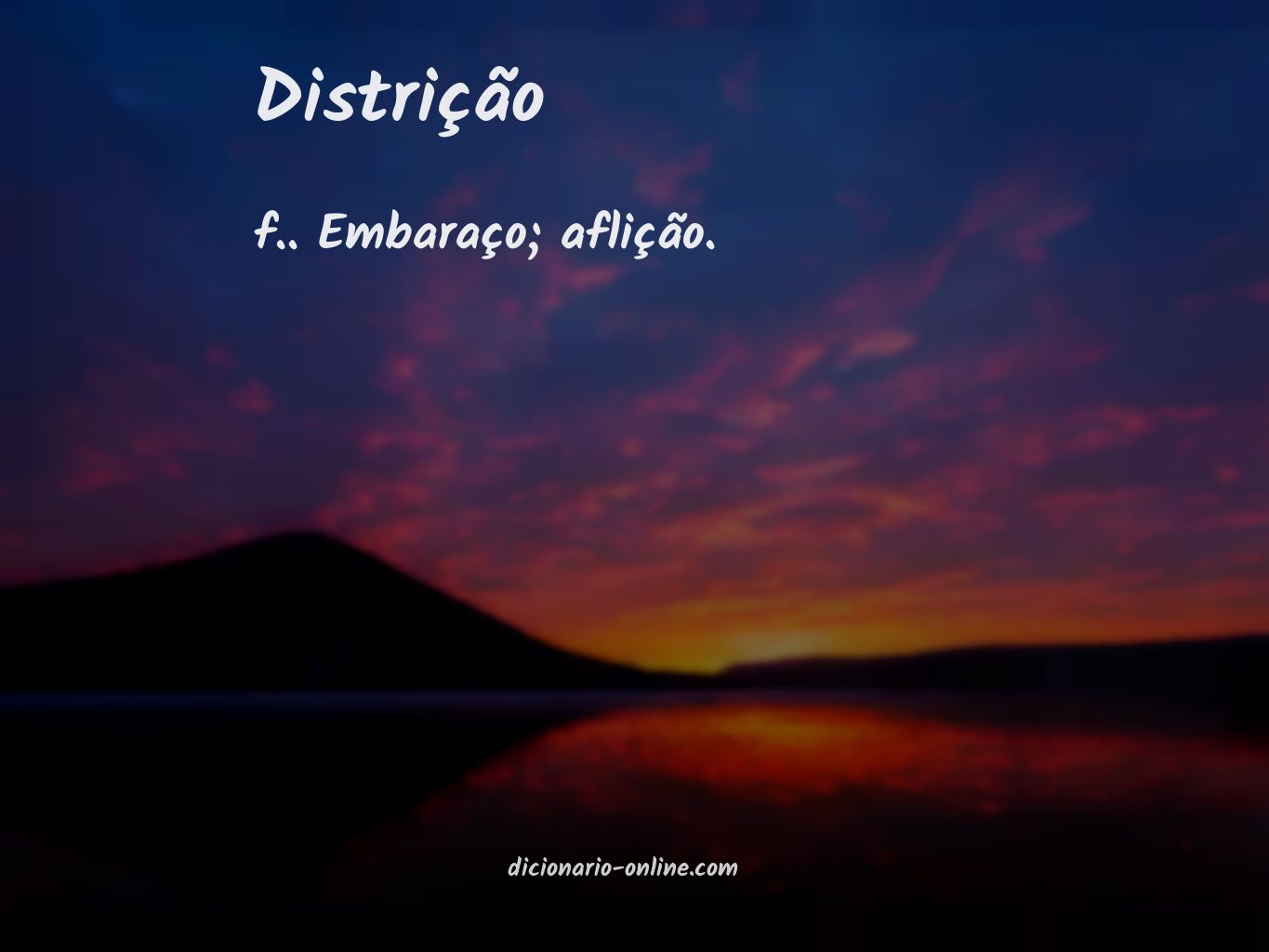 Significado de distrição