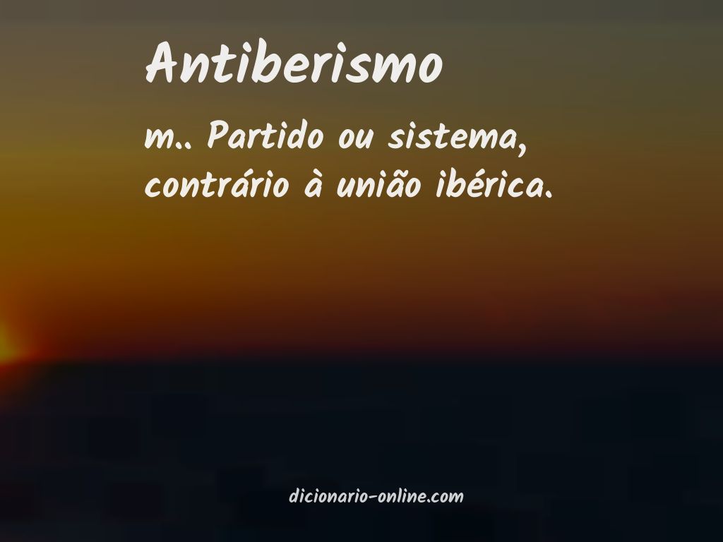 Significado de antiberismo