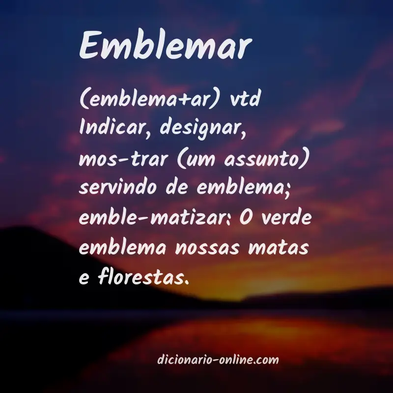 Significado de emblemar