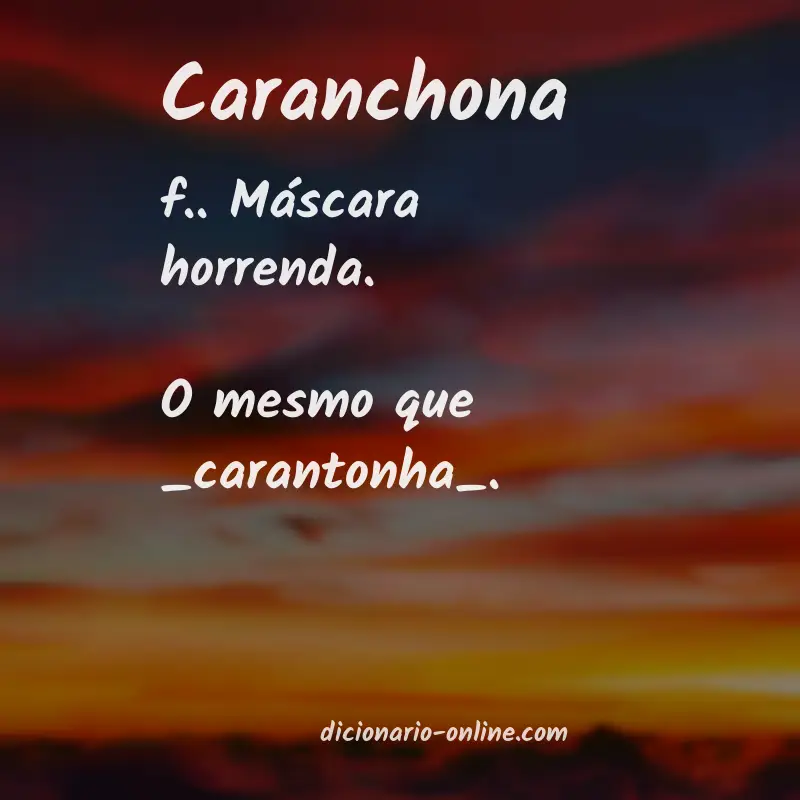Significado de caranchona