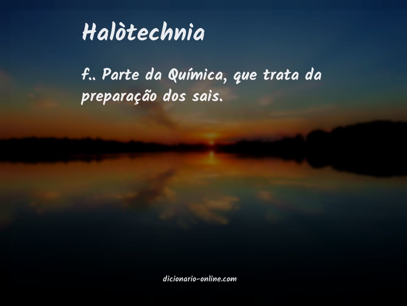 Significado de halòtechnia