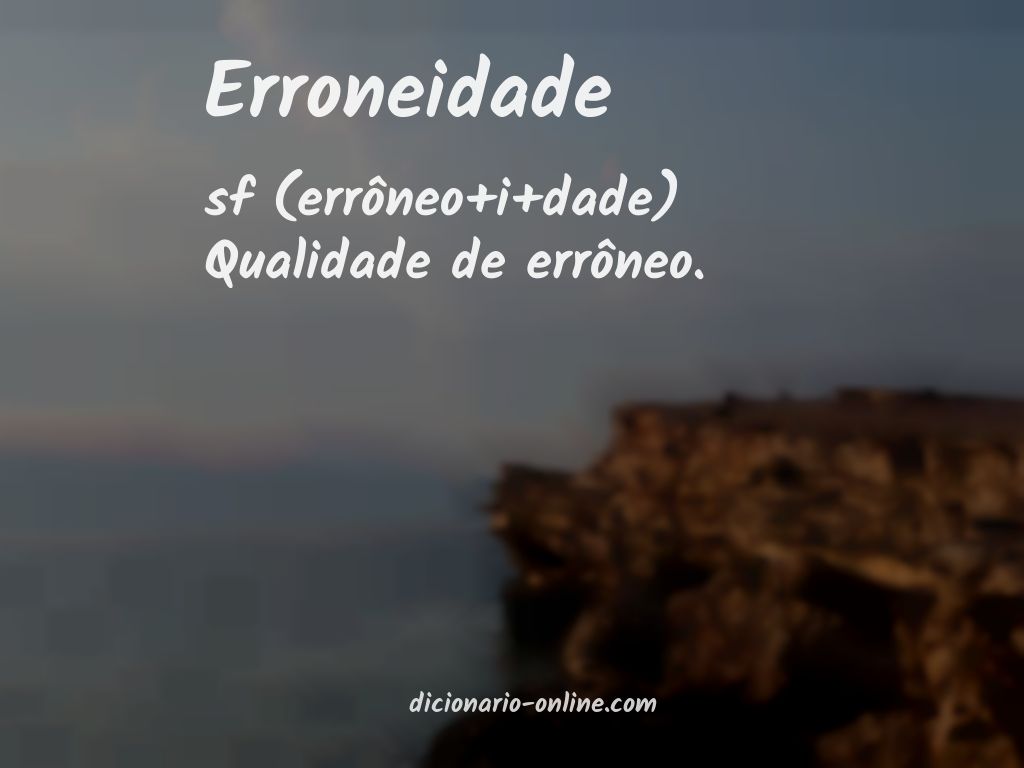 Significado de erroneidade