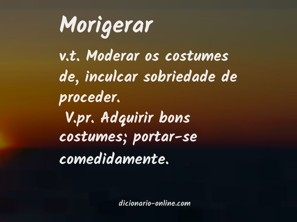 Significado de morigerar