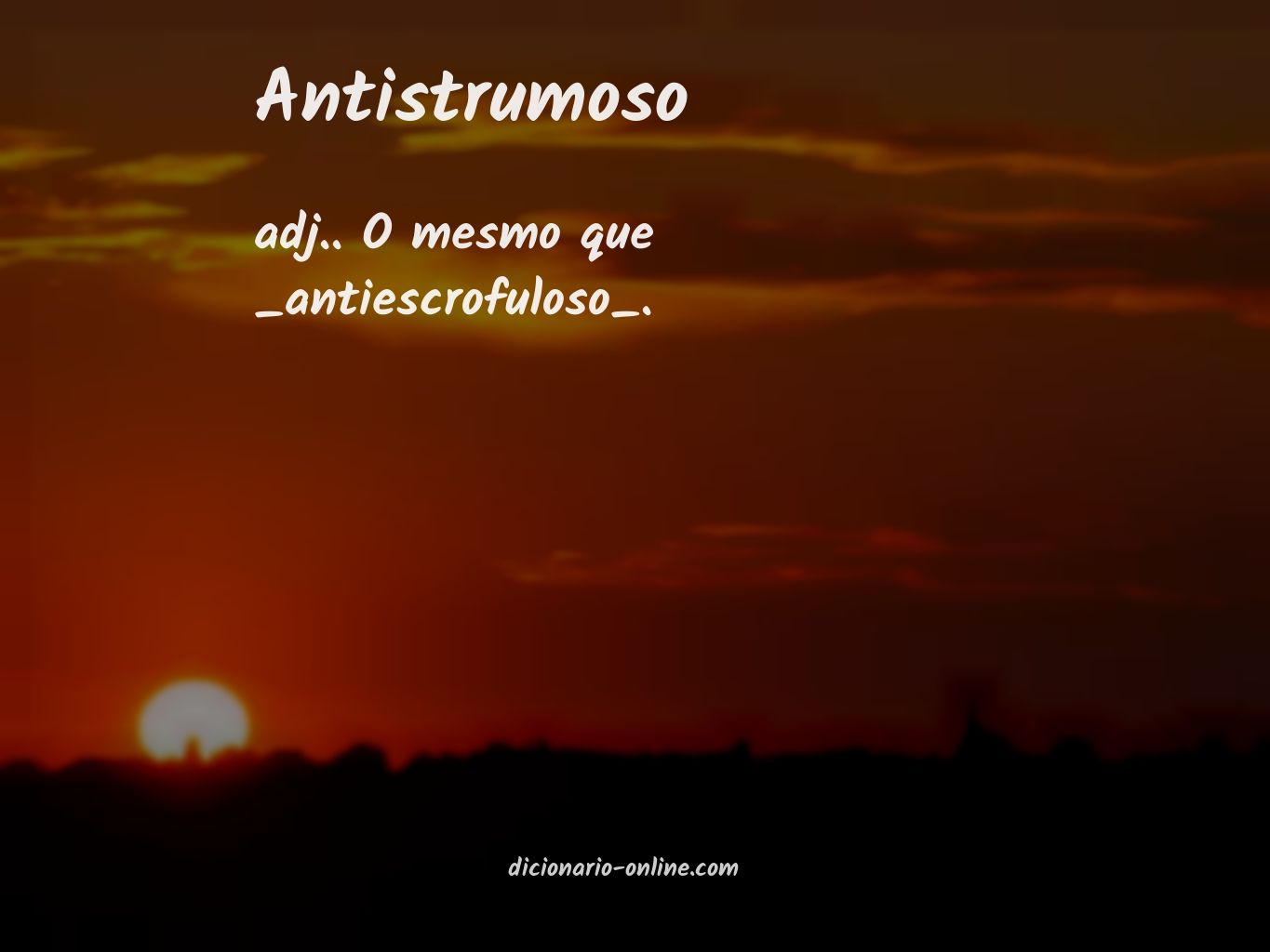 Significado de antistrumoso