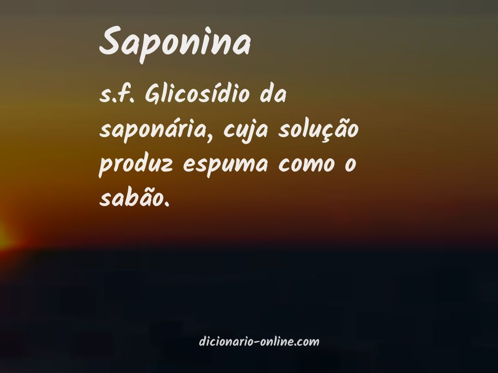 Significado de saponina