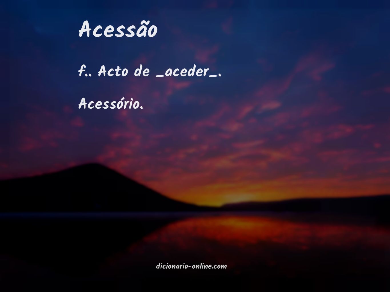 Significado de acessão