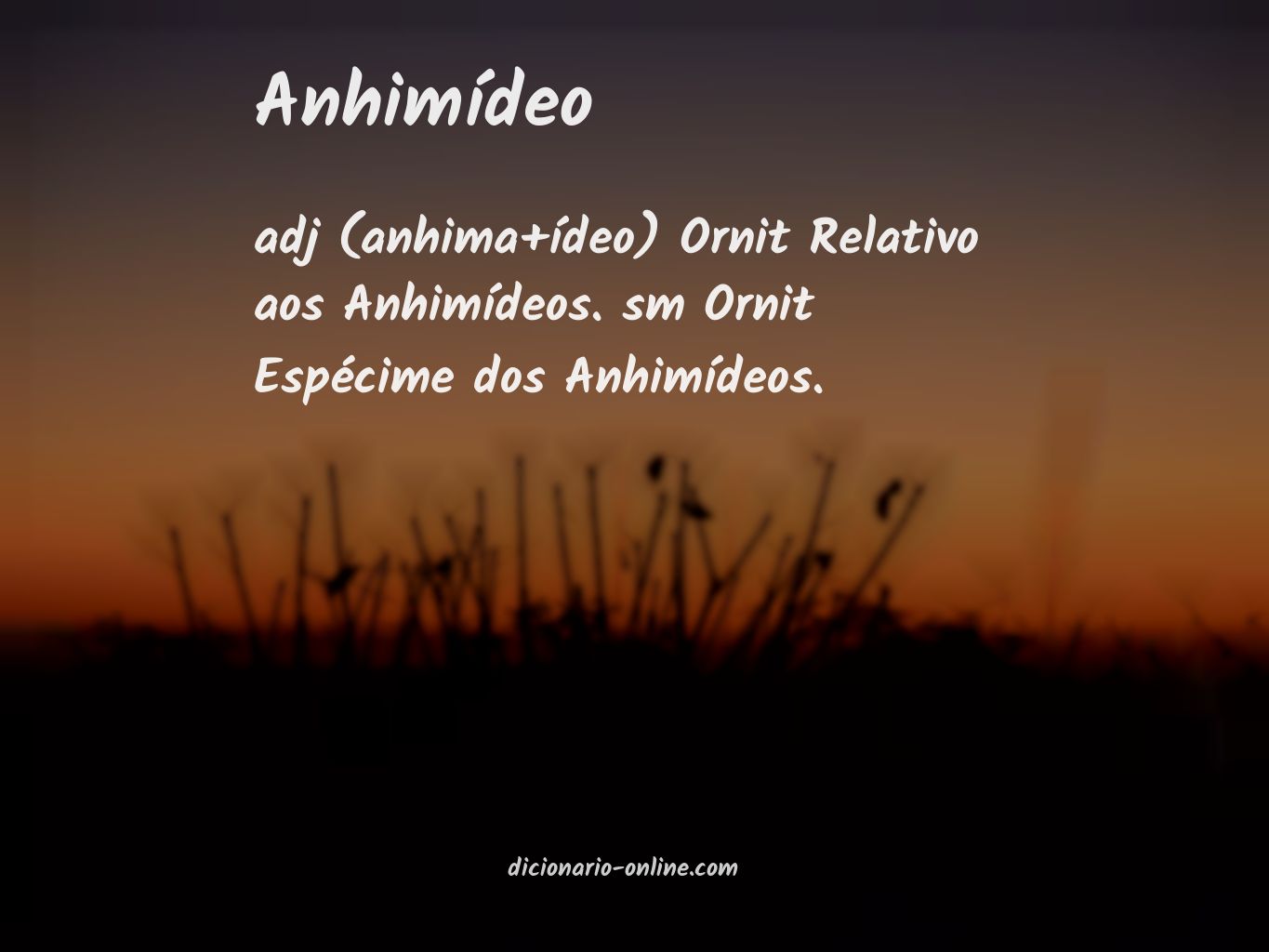 Significado de anhimídeo