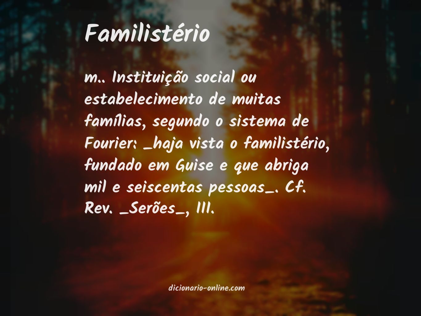 Significado de familistério