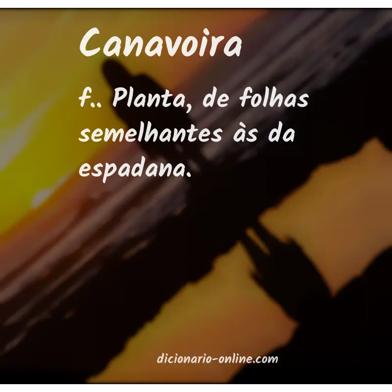 Significado de canavoira
