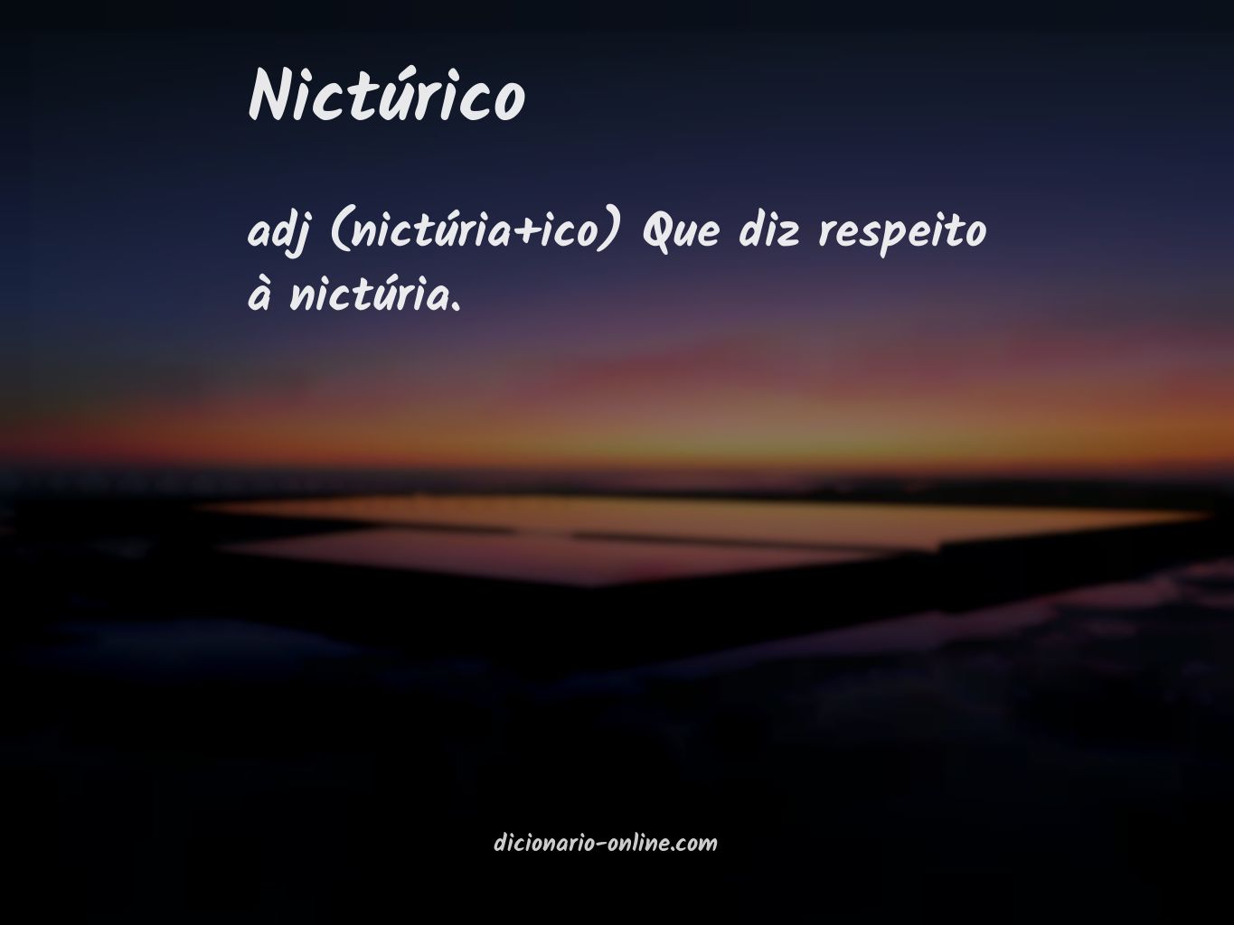 Significado de nictúrico