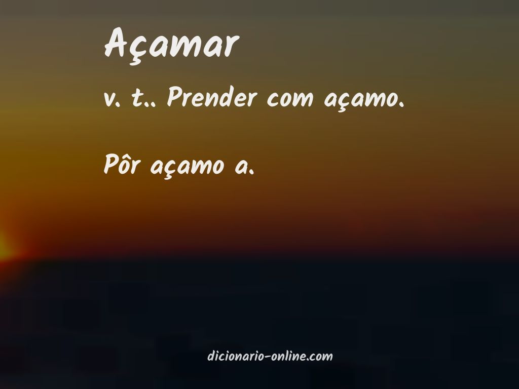 Significado de açamar