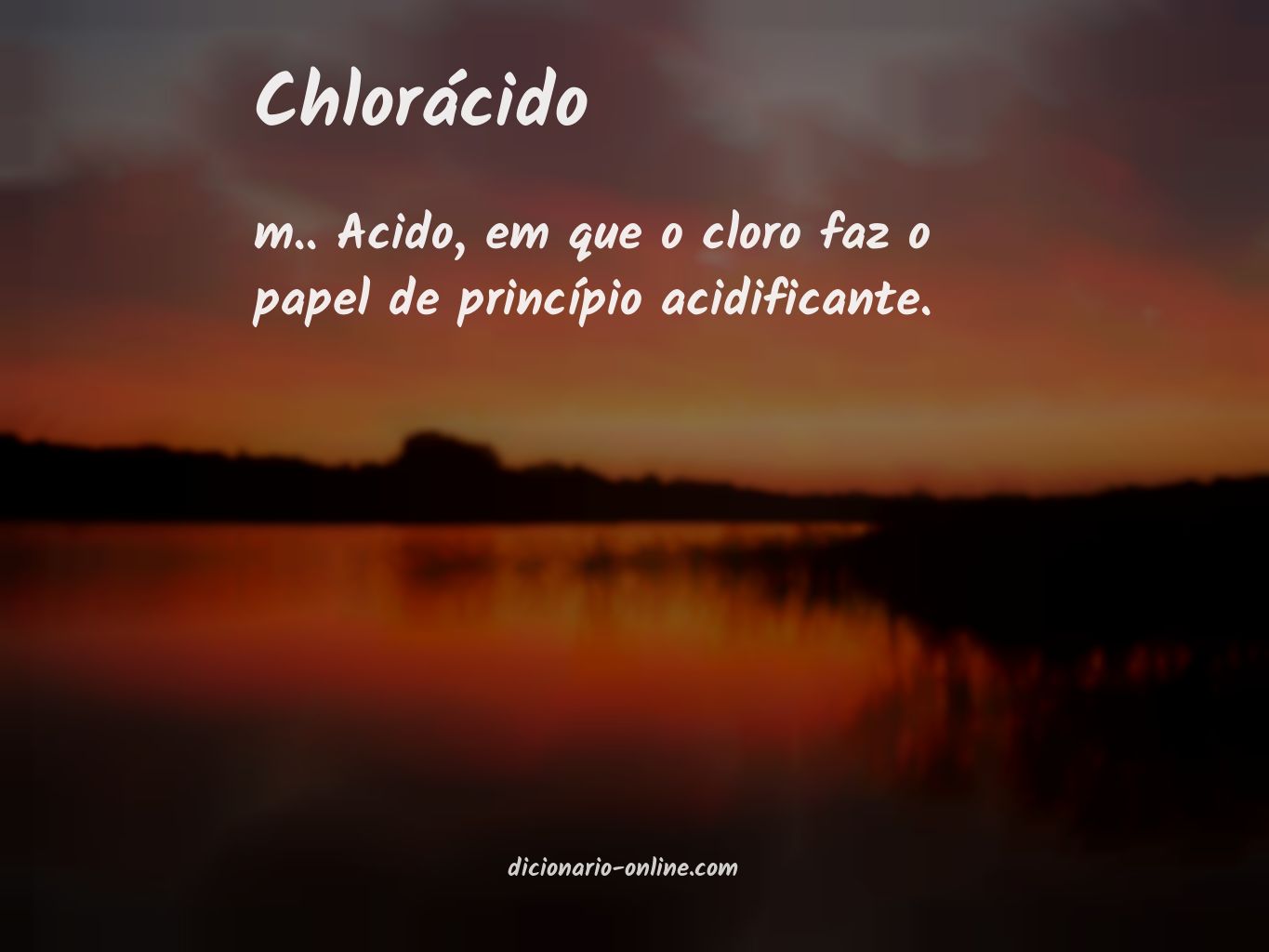 Significado de chlorácido