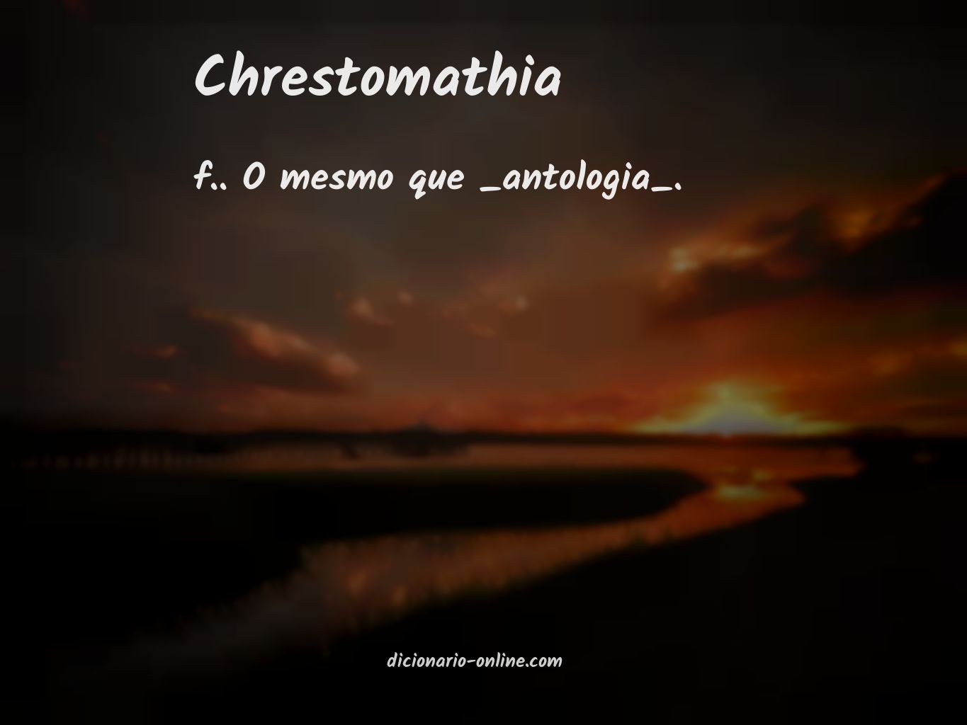 Significado de chrestomathia