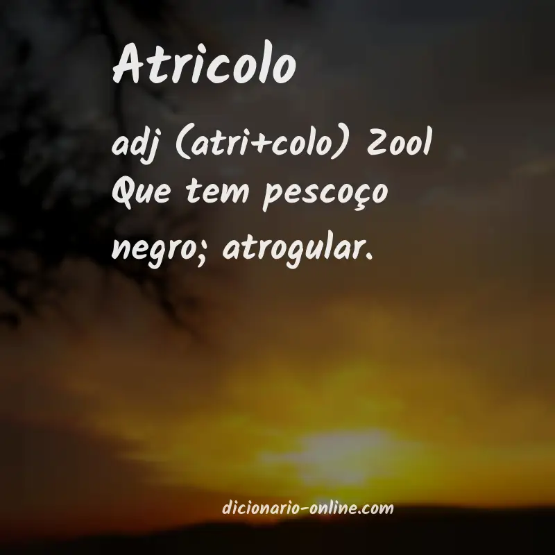 Significado de atricolo