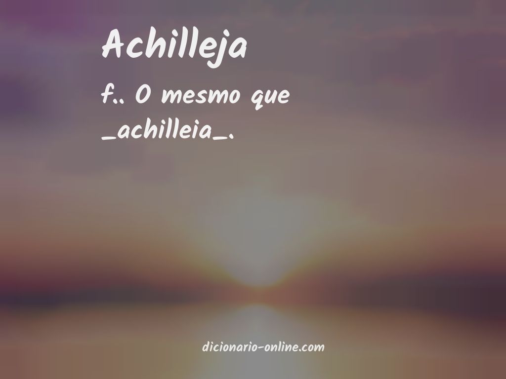 Significado de achilleja