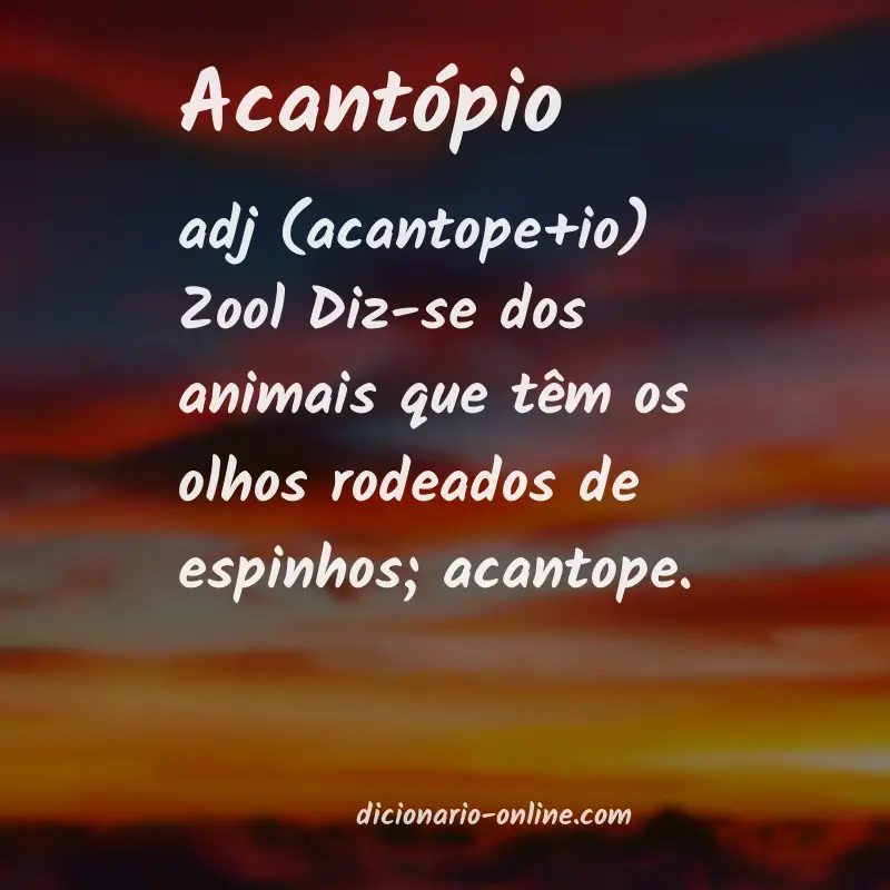 Significado de acantópio