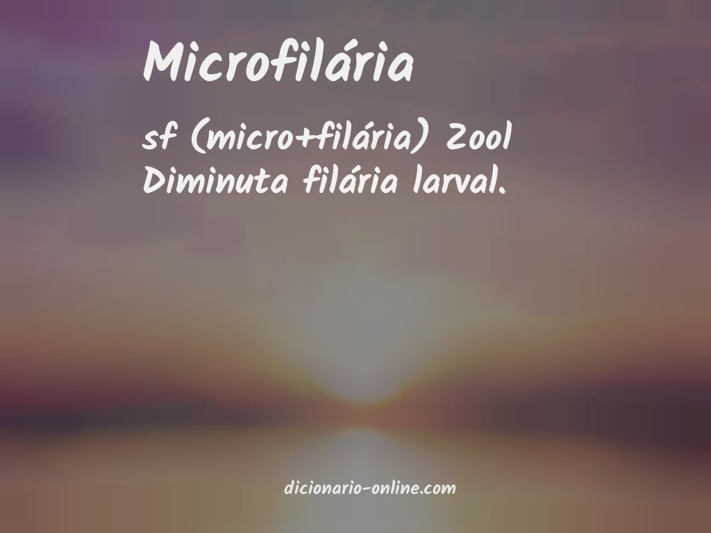 Significado de microfilária