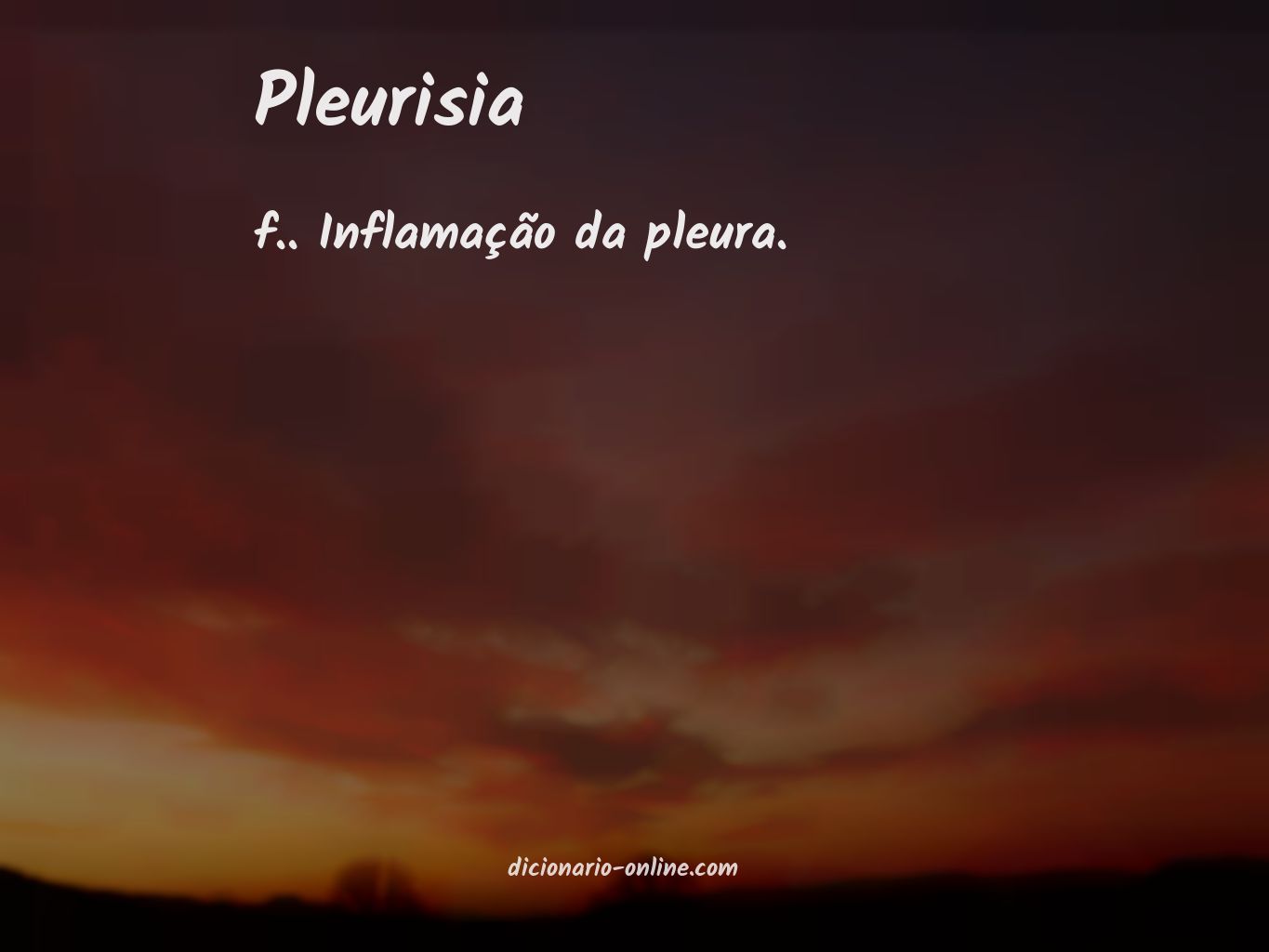 Significado de pleurisia