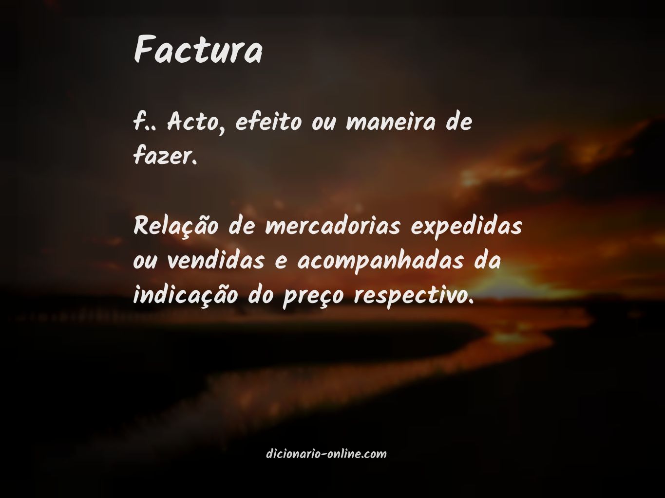 Significado de factura