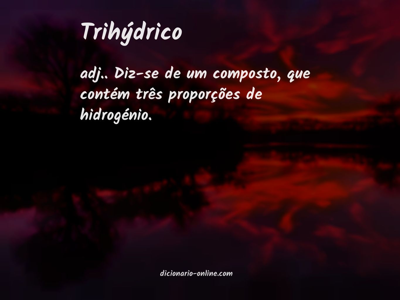 Significado de trihýdrico