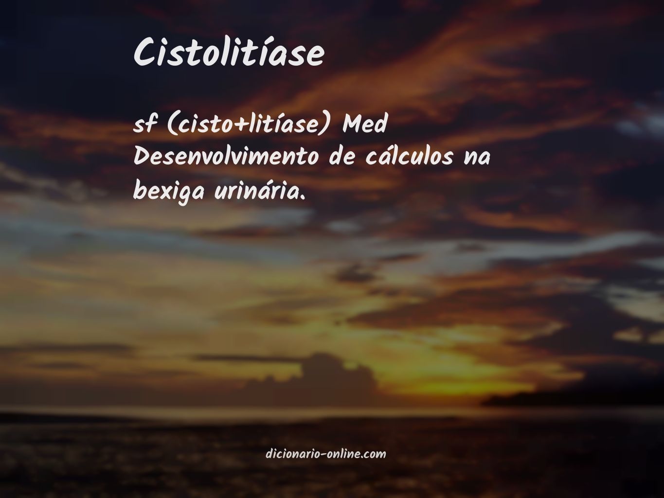 Significado de cistolitíase