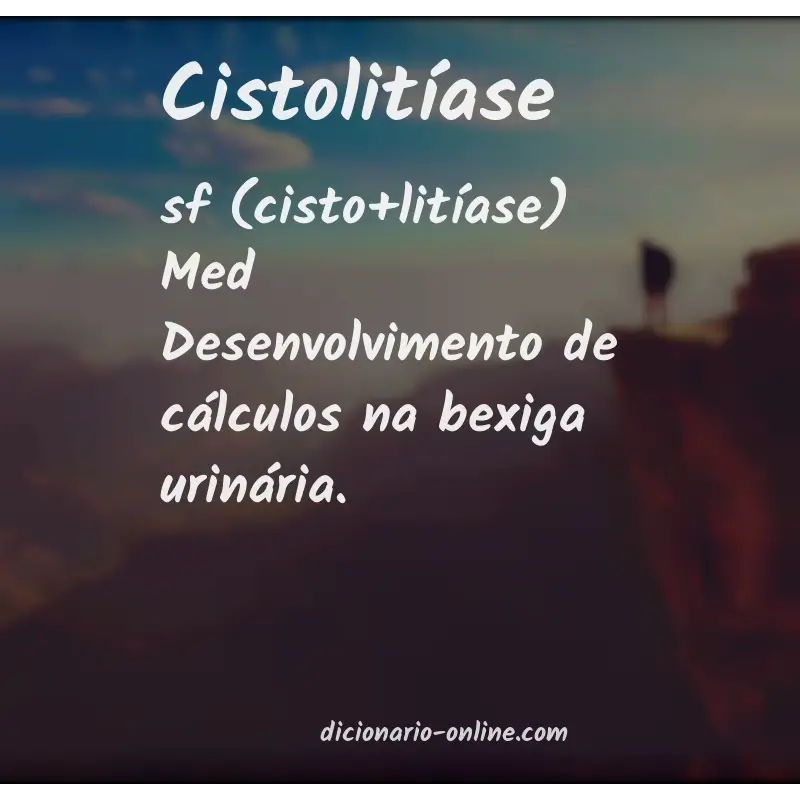 Significado de cistolitíase