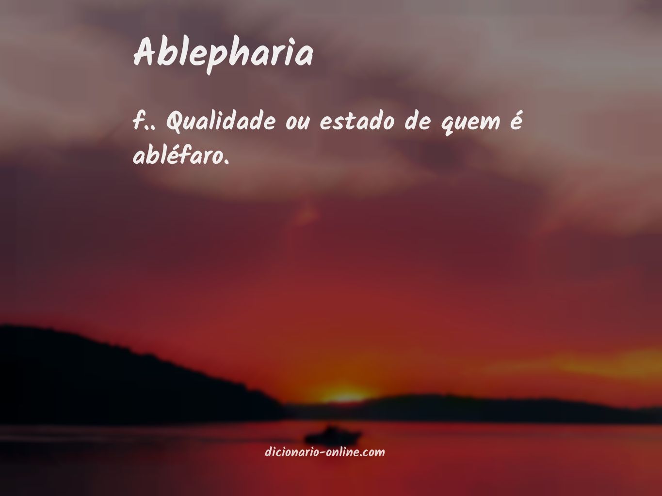 Significado de ablepharia