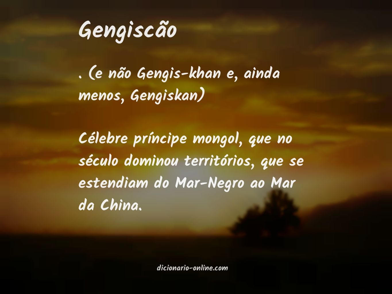 Significado de gengiscão