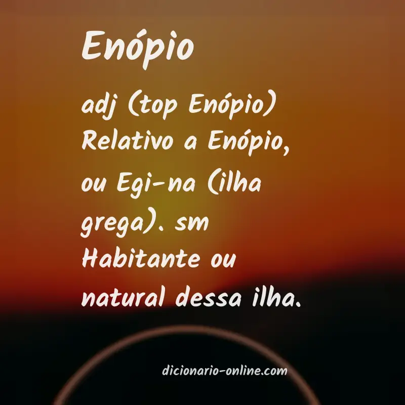 Significado de enópio