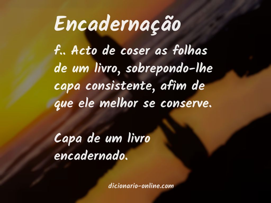 Significado de encadernação