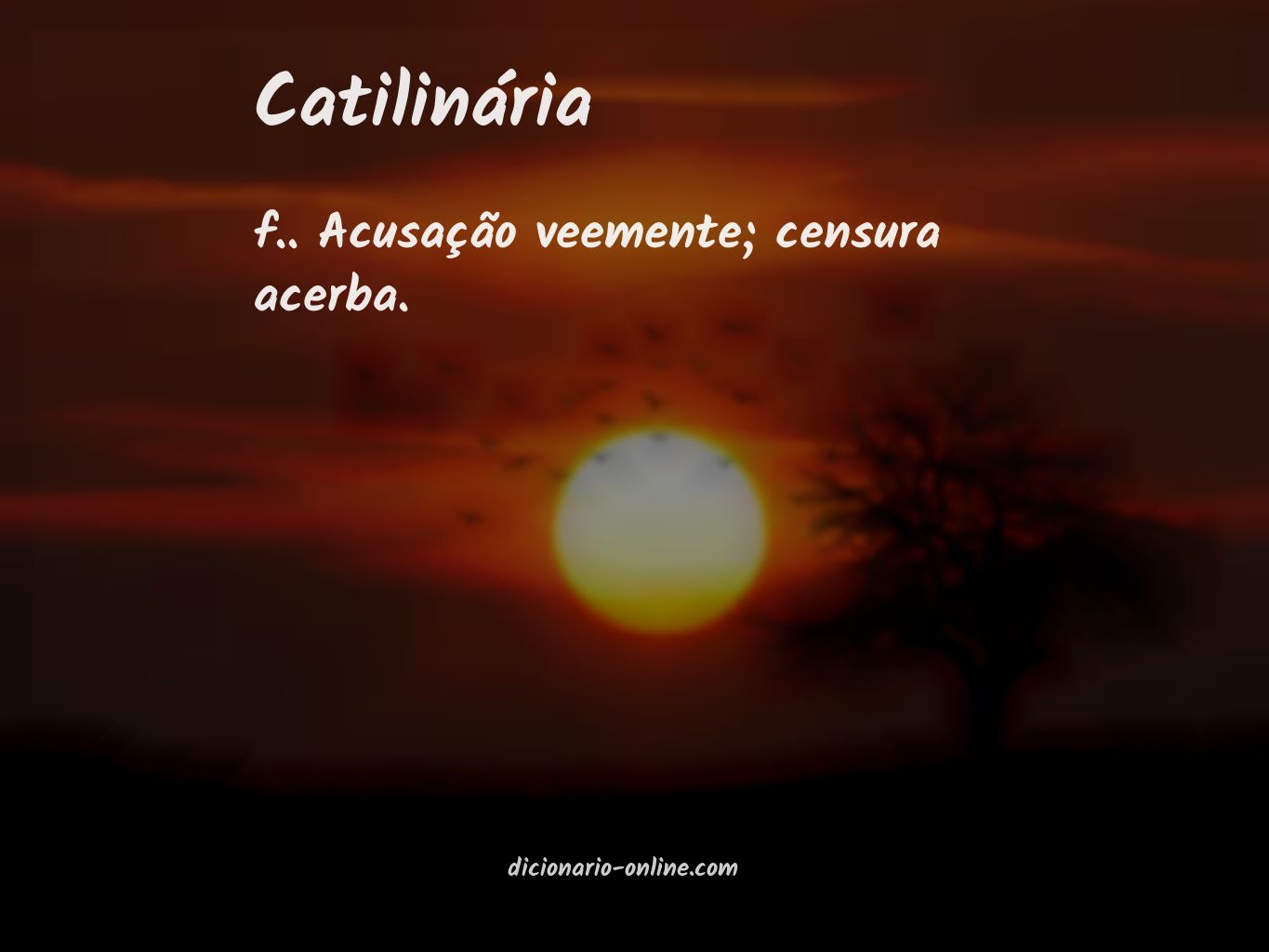 Significado de catilinária