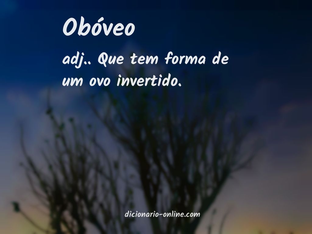 Significado de obóveo