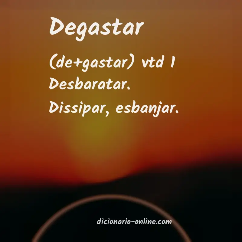 Significado de degastar