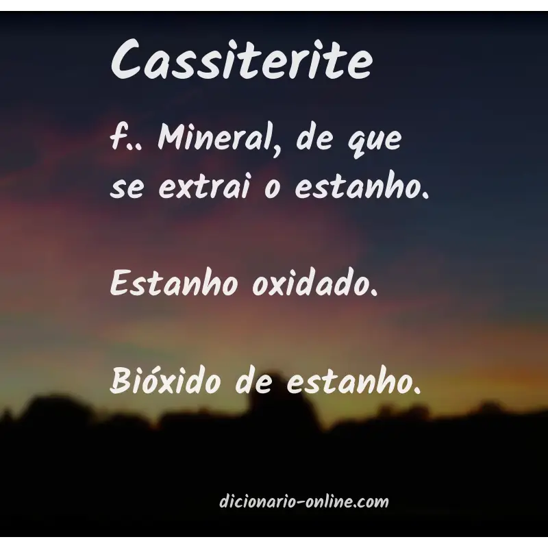 Significado de cassiterite
