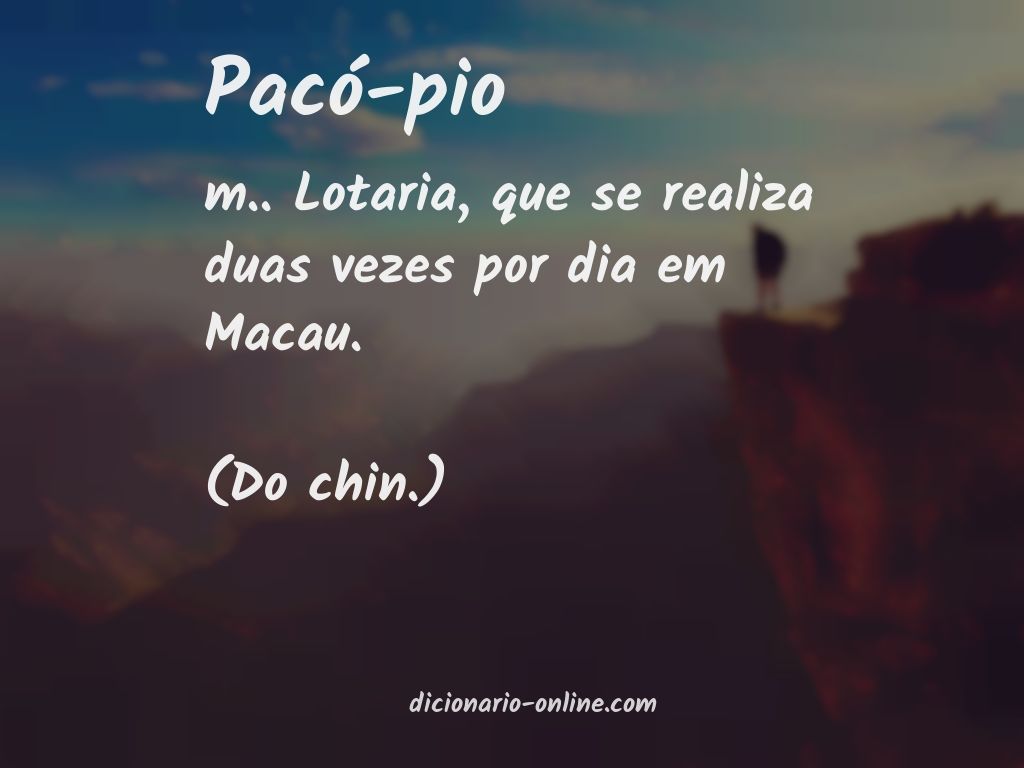 Significado de pacó-pio