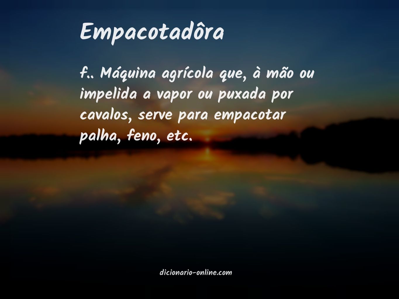 Significado de empacotadôra