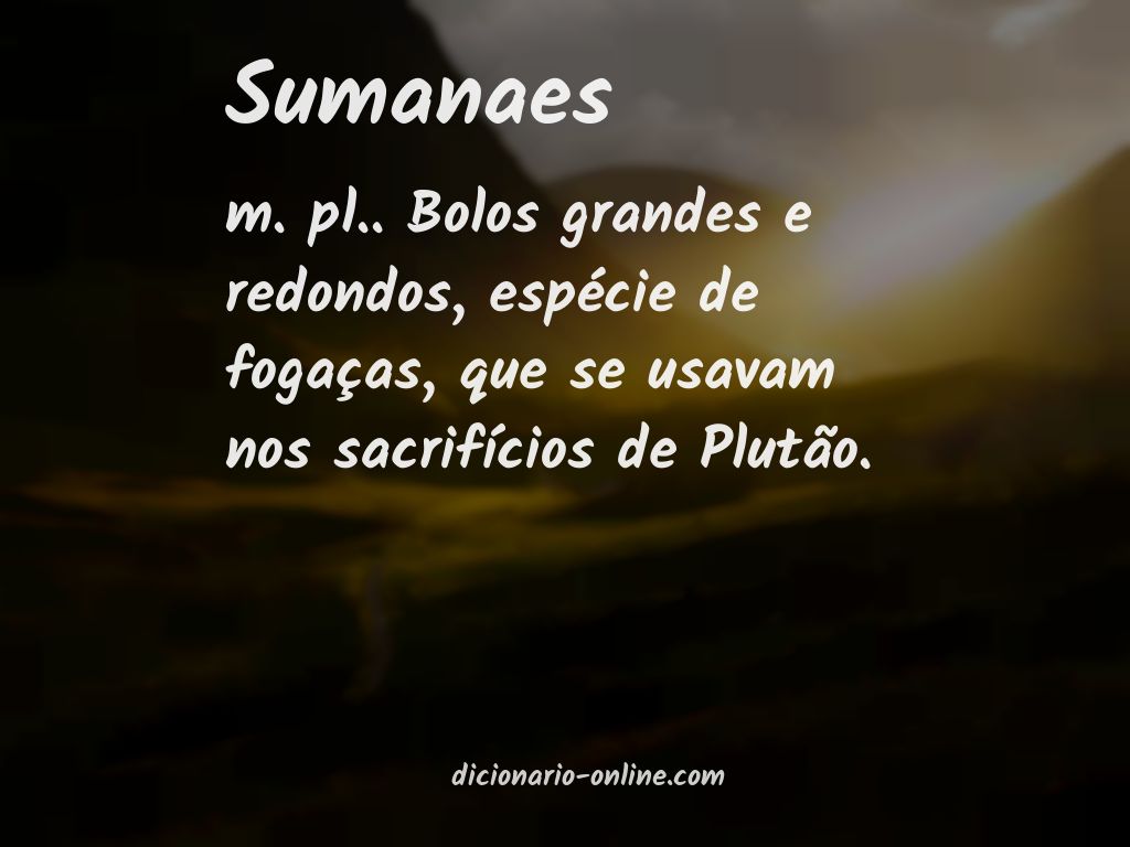 Significado de sumanaes