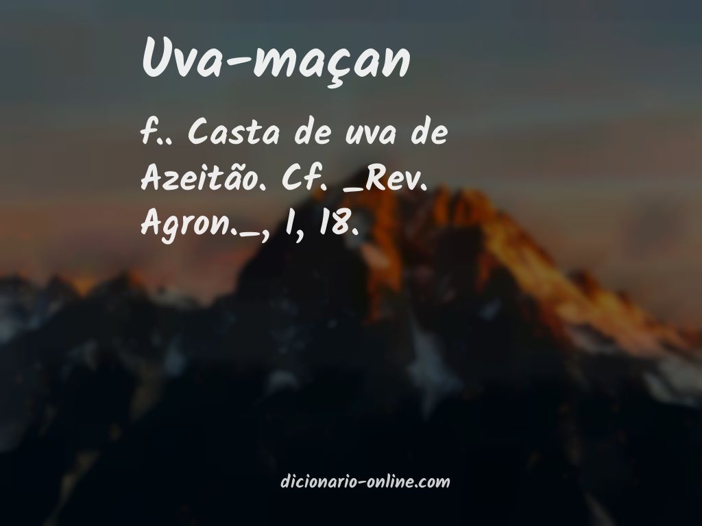 Significado de uva-maçan