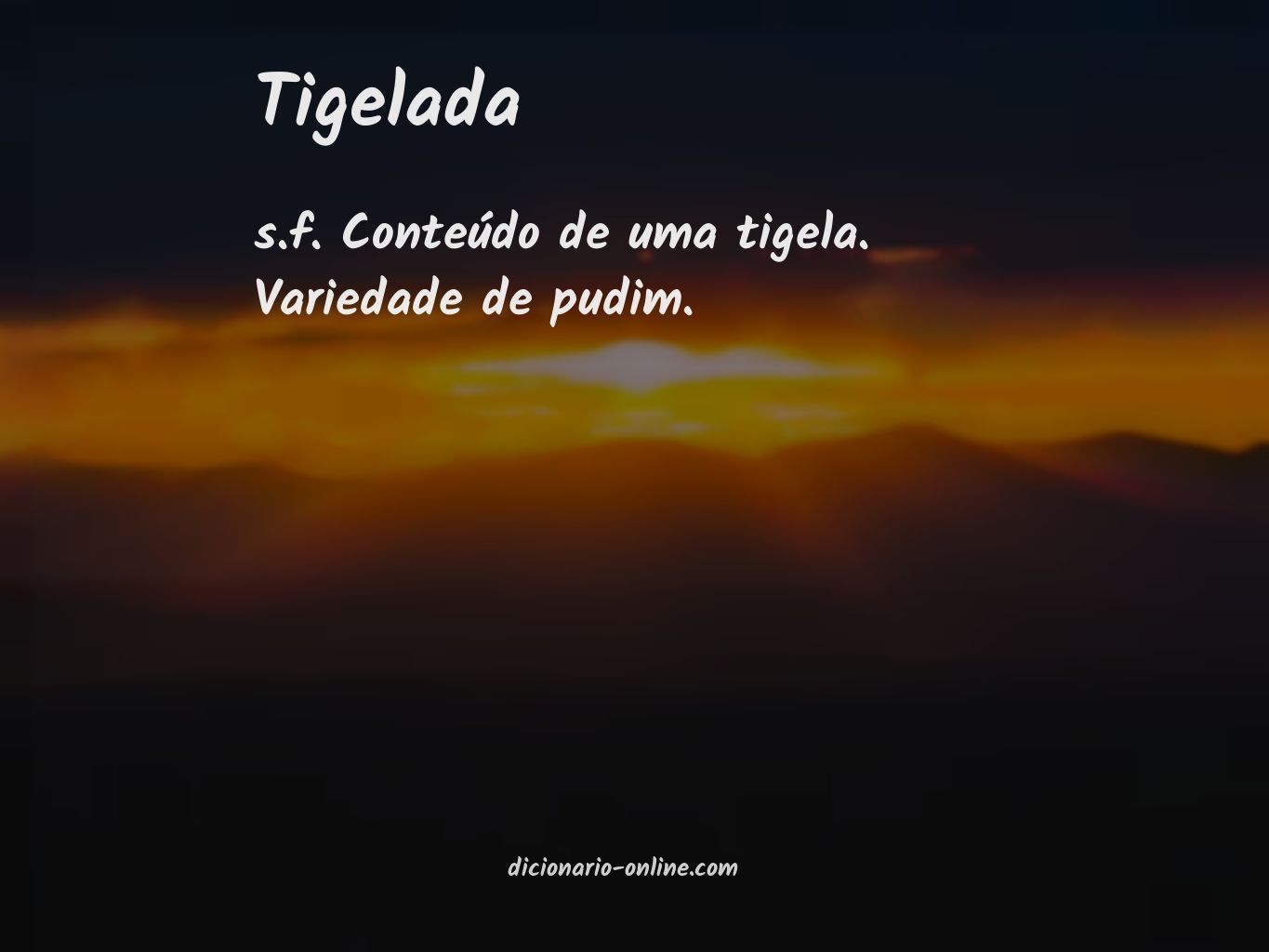 Significado de tigelada