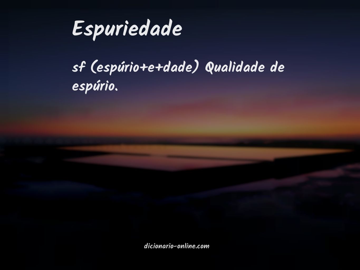 Significado de espuriedade