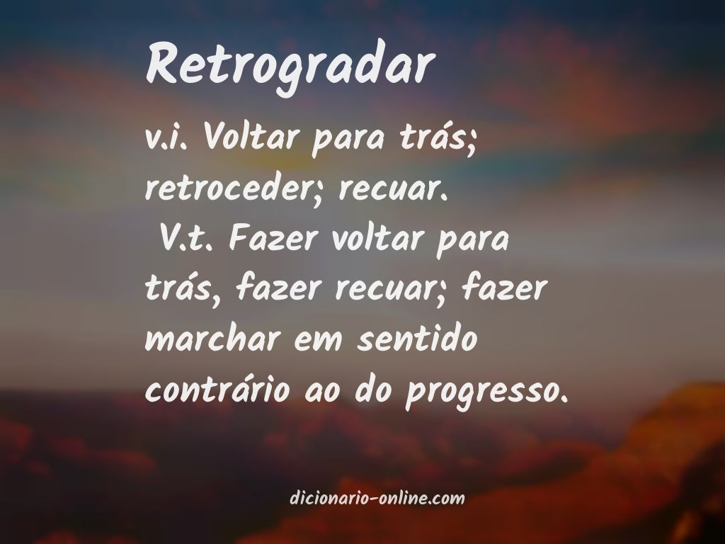 Significado de retrogradar