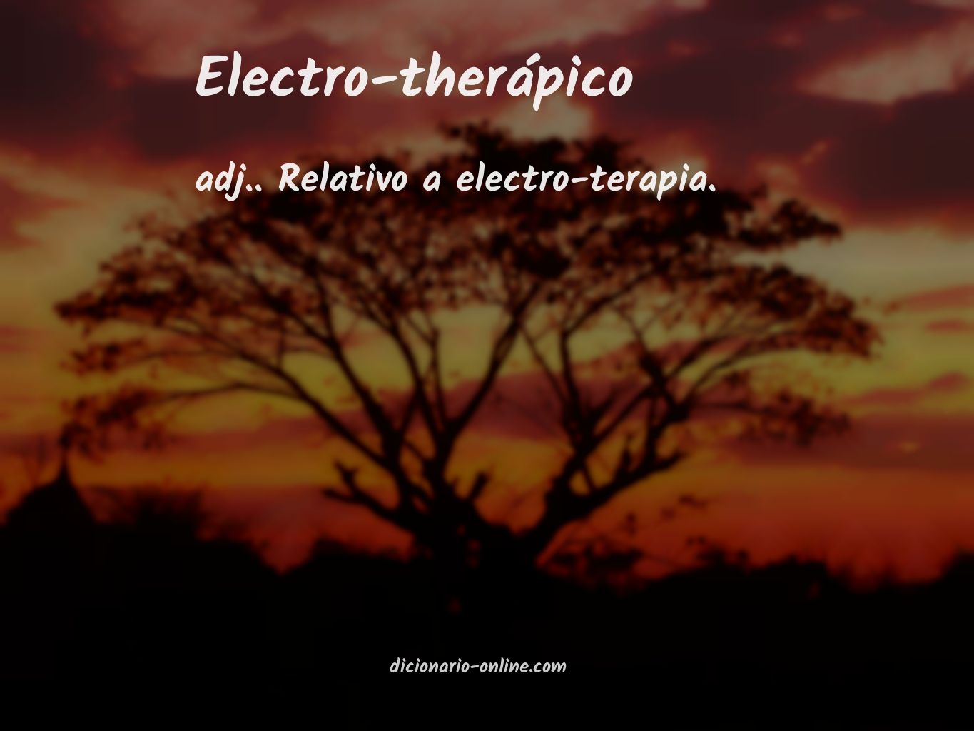 Significado de electro-therápico