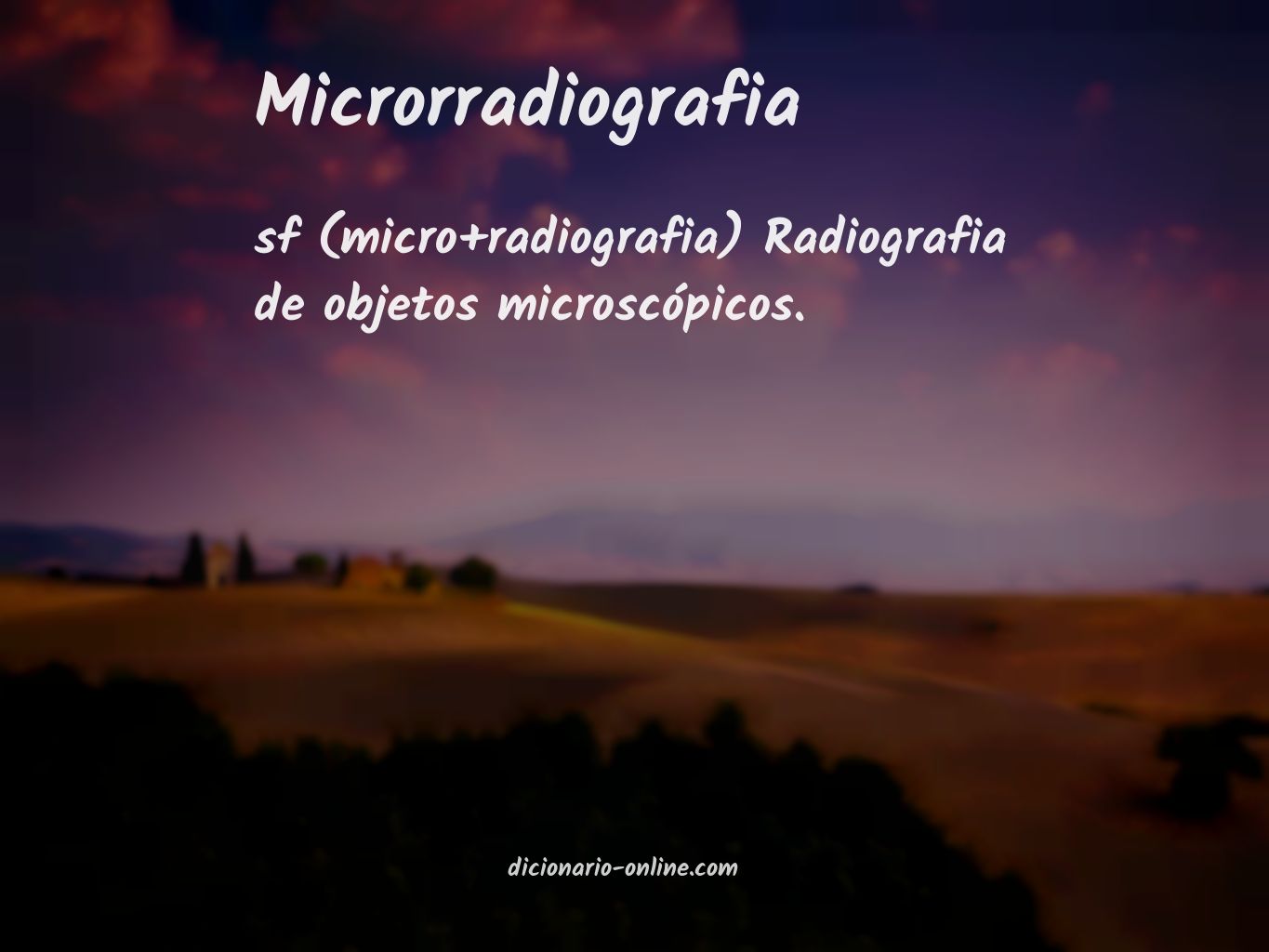 Significado de microrradiografia