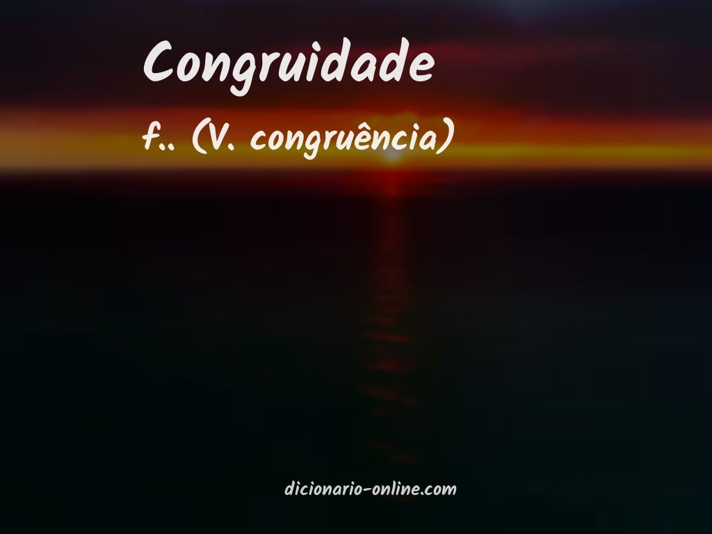 Significado de congruidade